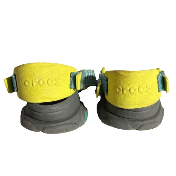 Croc X All Terrain Grey And Yellow Clog Size‎ J2 - Picture 4 of 7